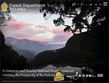 Tablet Screenshot of forestdept.gov.lk